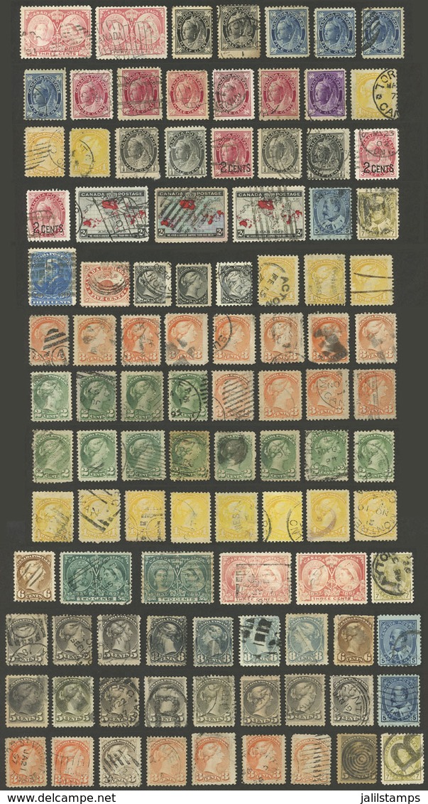 CANADA: Envelope With Used Or Mint Without Gum Stamps, Some With Defects, Others Of Fine Quality, Interesting Lot For Th - Otros & Sin Clasificación