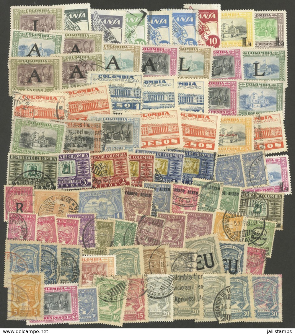 COLOMBIA: AIRMAIL: Lot Of Interesting Stamps, Used Or Mint Without Gum, Mixed Quality (some With Minor Faults, Others Of - Colombia