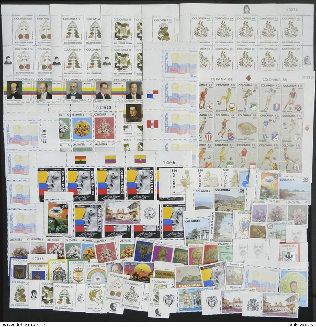 COLOMBIA: Lot Of Stamps And Sets Issued In 1982/3 (some In Complete Sheets), All MNH And Of Very Fine Quality, VERY THEM - Colombia