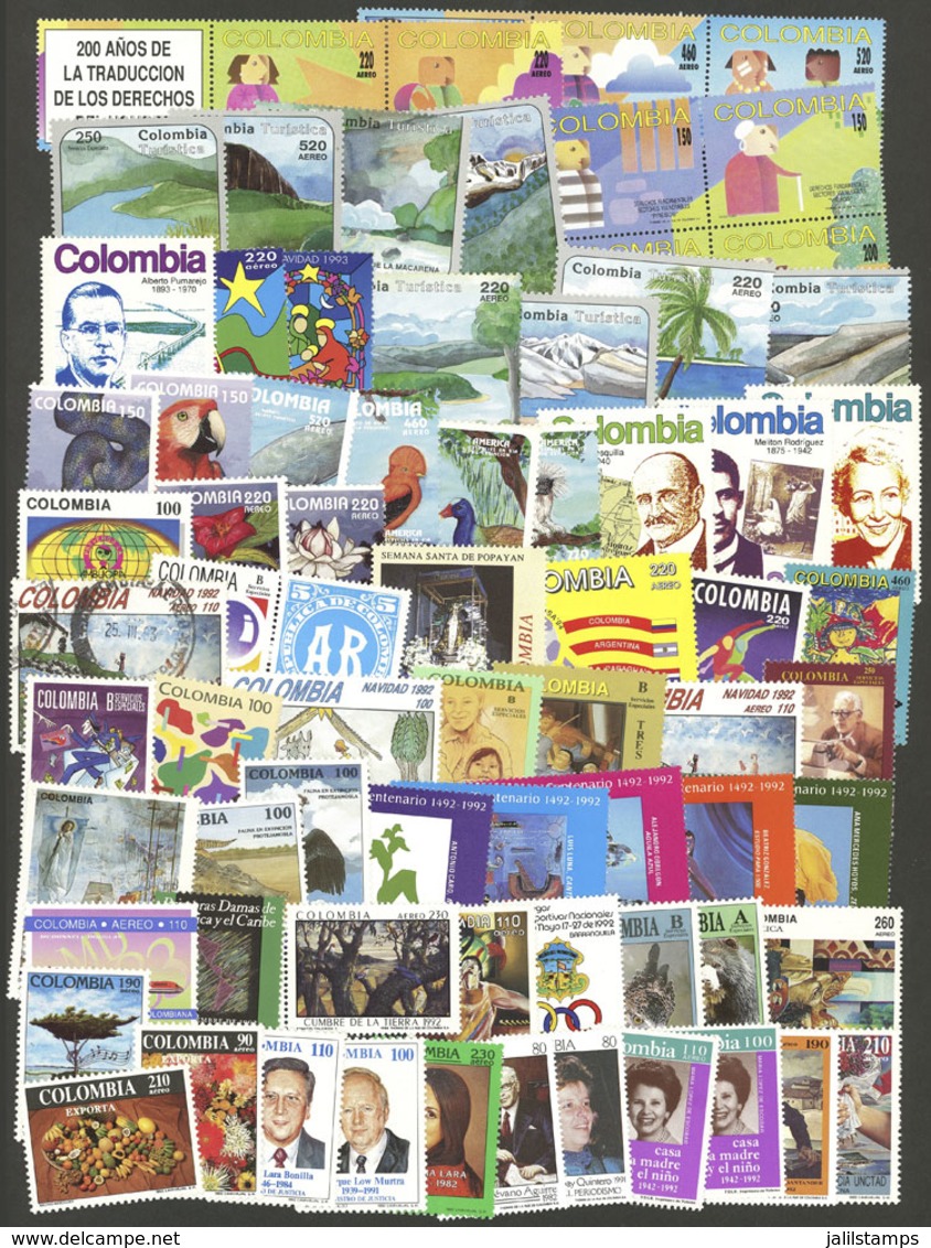 COLOMBIA: Lot Of Stamps And Sets Issued In 1992/93 (few Examples Missing For The Complete Period), All MNH And Of Very F - Colombia