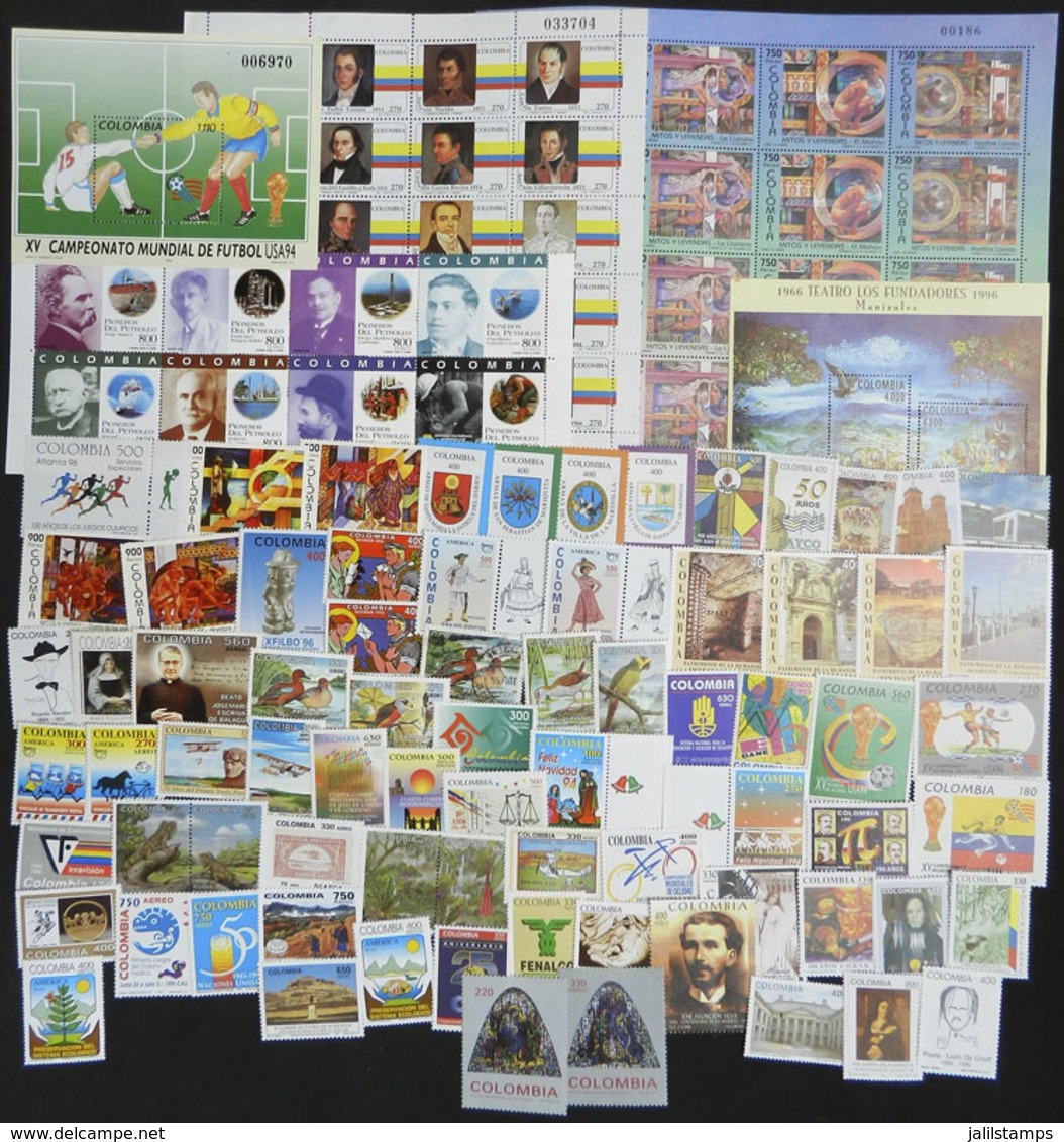 COLOMBIA: Lot Of Stamps And Sets Issued In 1994/96 (few Examples Missing For The Complete Period), All MNH And Of Very F - Colombia