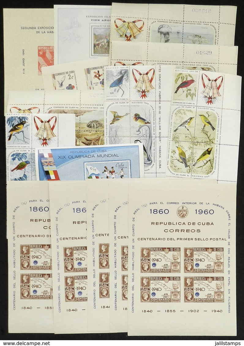 CUBA: Lot Of Varied Souvenir Sheets, VERY THEMATIC, Almost All MNH And Of Very Fine Quality (some Were Issued Without Gu - Otros & Sin Clasificación