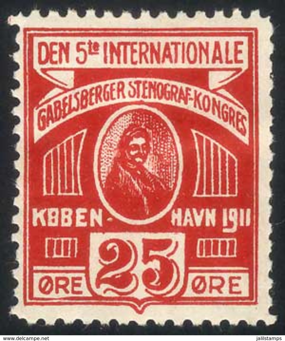 DENMARK: Old Cinderella: 5th Intl. Gabelsberger Shorthand Congress, Copenhagen 1911, VF Quality! - Autres & Non Classés