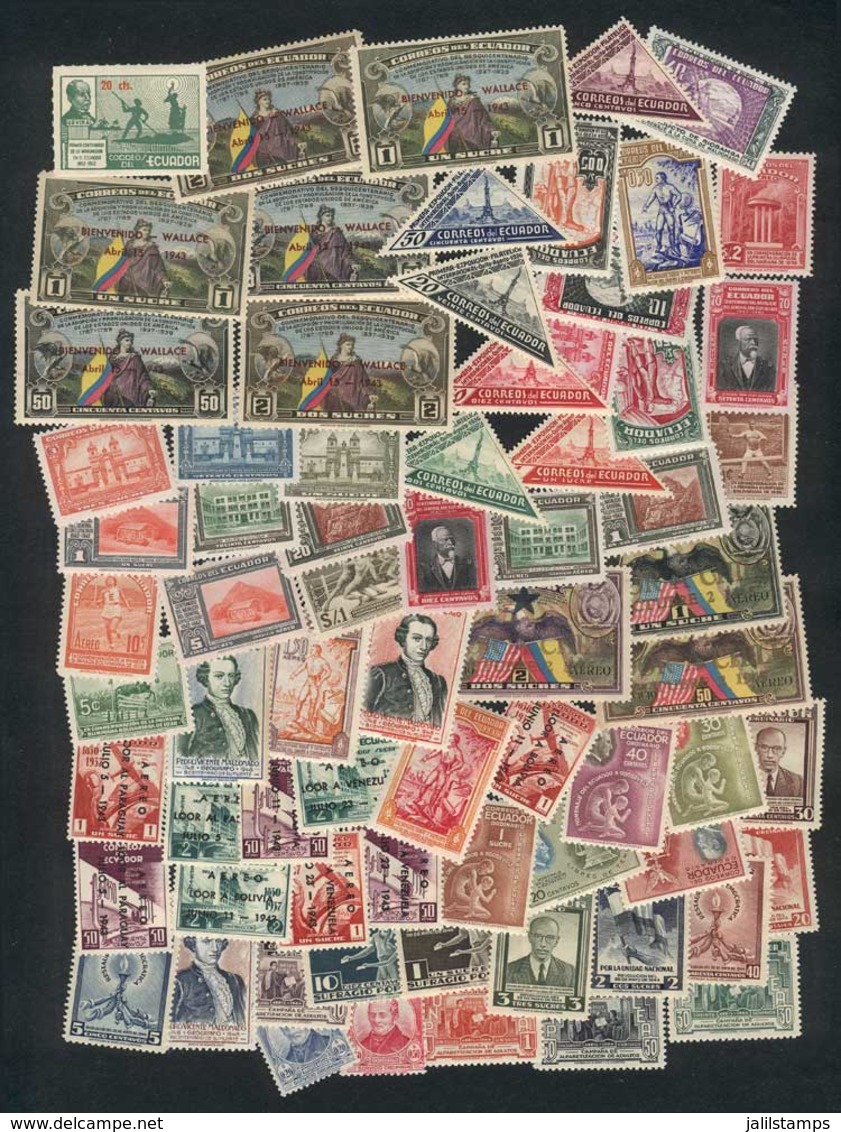 ECUADOR: Lot Of Varied Stamps And Sets, Including Several Complete Sets, Some Very Thematic, Mint Stamps With Hinge Mark - Ecuador