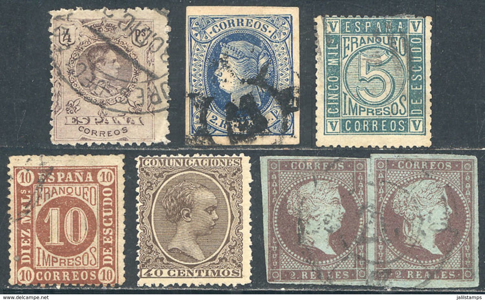 SPAIN: Small Lot Of Old Stamps Of VF General Quality, Scott Catalog Value US$150+ - Otros & Sin Clasificación