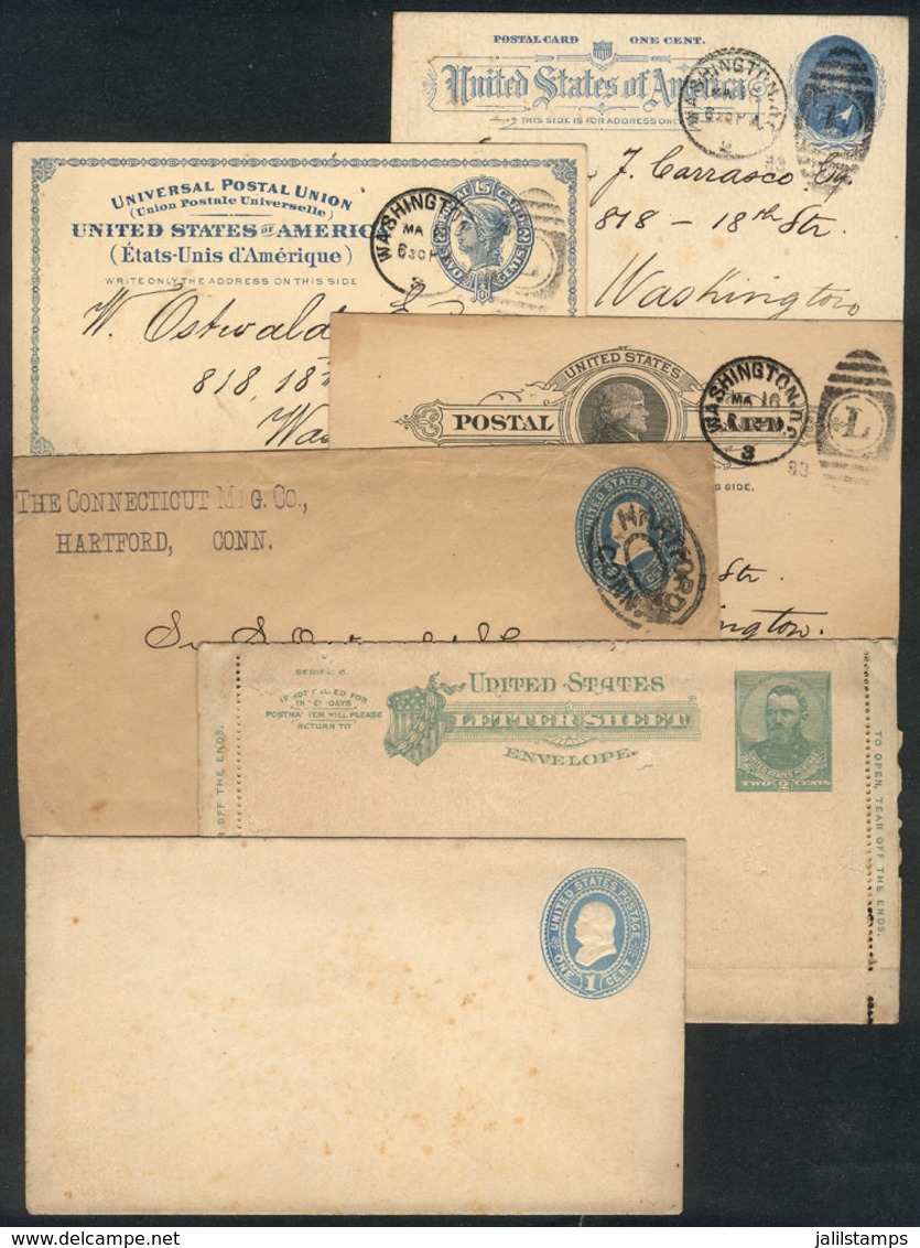 UNITED STATES: 6 Old Postal Stationeries, Fine General Quality (2 With Defects), Low Start! - Otros & Sin Clasificación