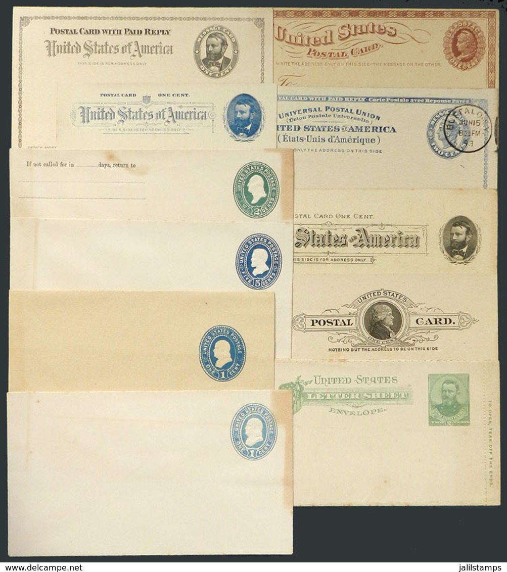 UNITED STATES: 11 Old Postal Stationeries, Fine General Quality (some With Minor Defects), Scott Catalog Value US$200+,  - Otros & Sin Clasificación