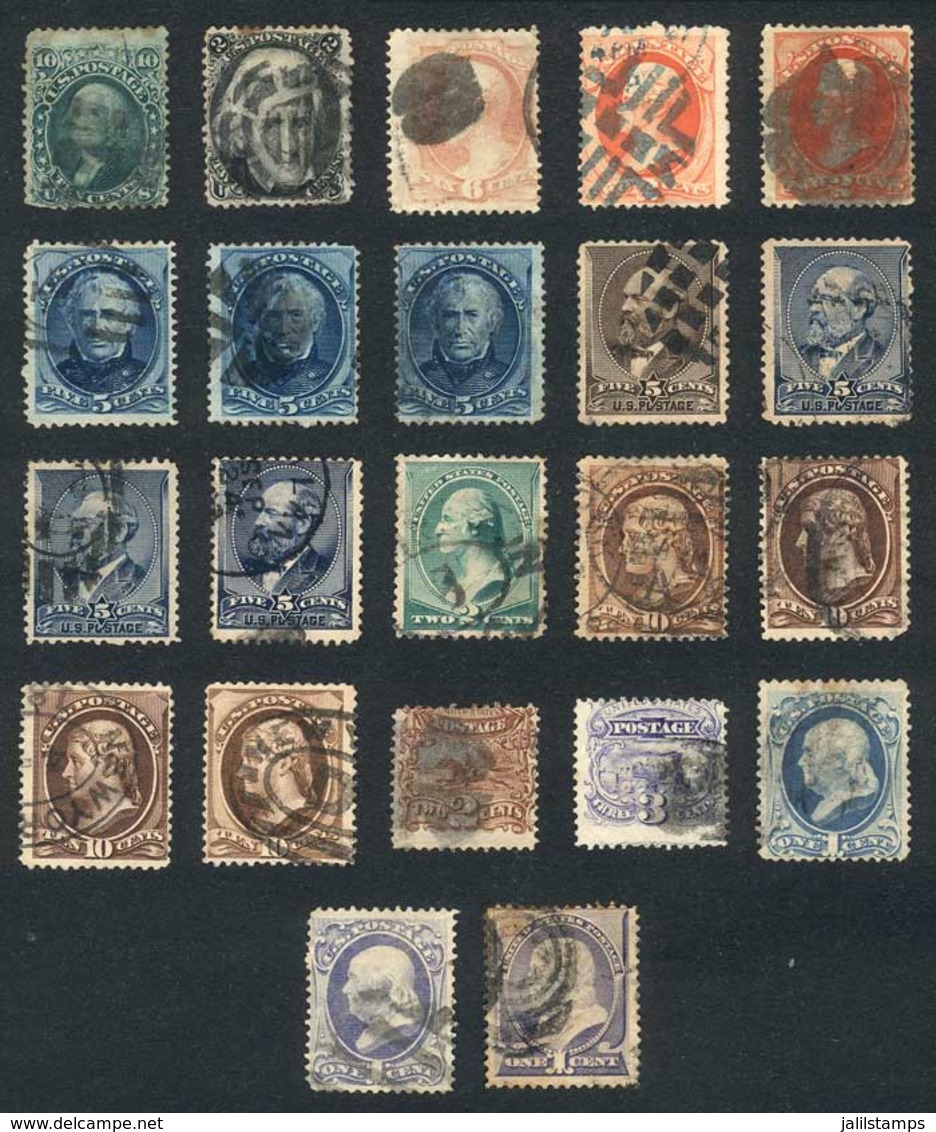 UNITED STATES: Lot Of Old Used Stamps, Scott Catalog Value Over US$400, Fine To Very Fine Quality, With Some Very Intere - Otros & Sin Clasificación