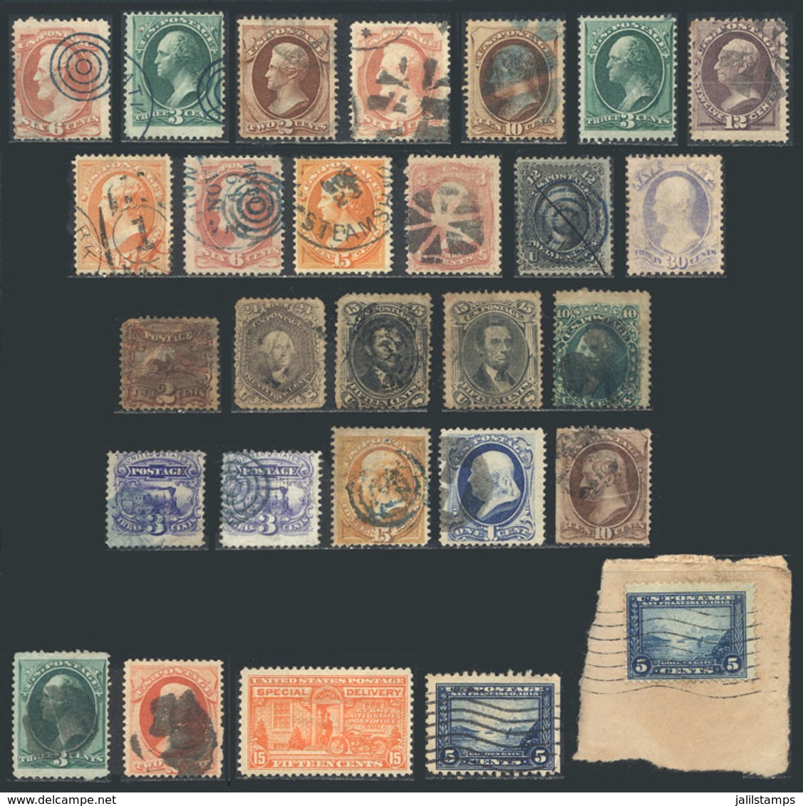 UNITED STATES: Lot Of Old Stamps, Very Interesting, Mixed Quality, Some With Defects And Some Of Fine To VF Quality. Sco - Other & Unclassified