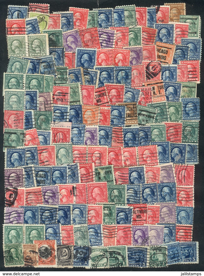 UNITED STATES: Several Hundreds Used Stamps, Unchecked Lot! It Includes Perfins, Precancelled, Coils, Etc. The Specialis - Otros & Sin Clasificación