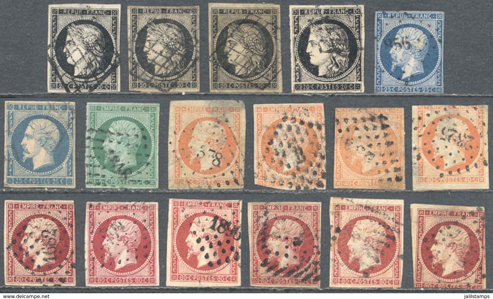 FRANCE: Lot Of Old Stamps, Mixed Quality (many With Minor Defects), Catalog Value Euros 850+ - Other & Unclassified