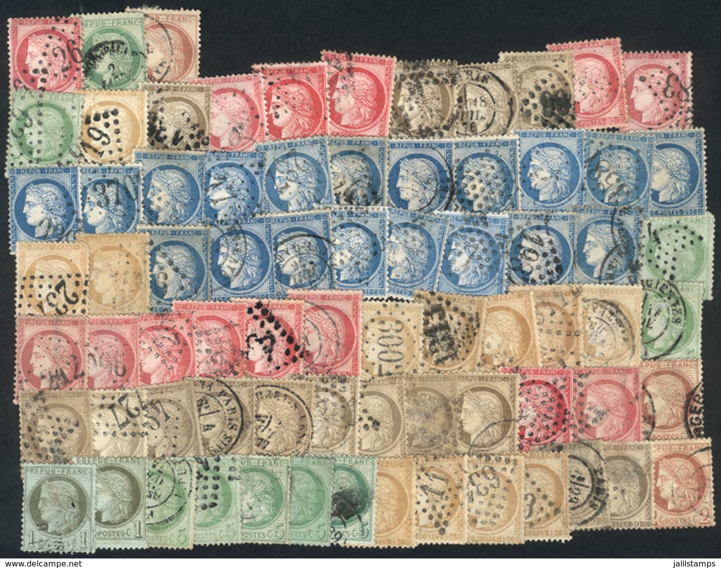 FRANCE: Lot Of Old Stamps Of Mixed Quality (many With Defects, Some Of VF Quality), Most Used, Catalog Value Euros 1,300 - Otros & Sin Clasificación