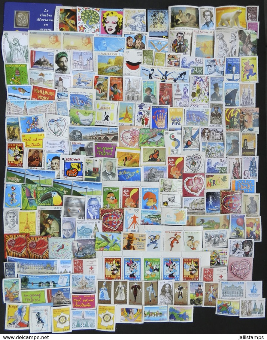 FRANCE: Lot Of Modern Stamps And Souvenir Sheets, MNH And Of Very Fine Quality, FACE VALUE Euros 245+, Low Start! - Andere & Zonder Classificatie