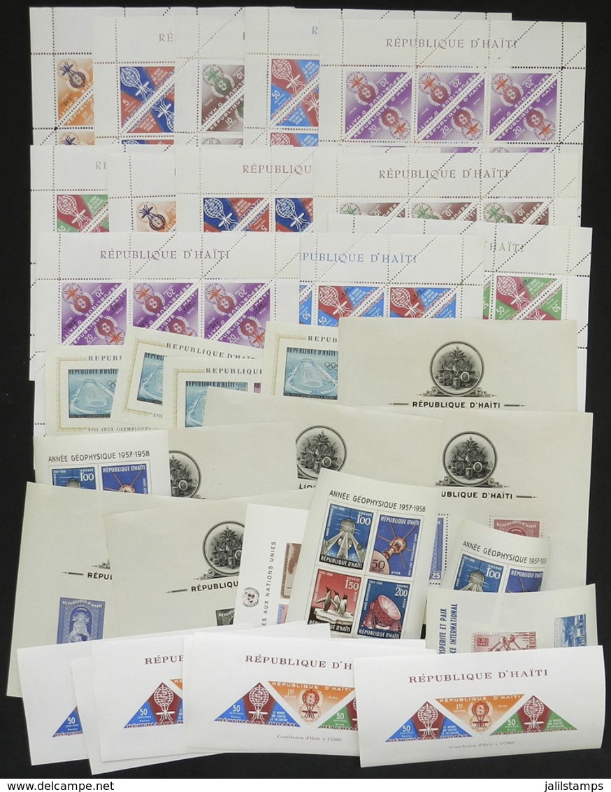 HAITI: Lot Of Varied Souvenir Sheets, VERY THEMATIC, Almost All MNH And Of Very Fine Quality (some Were Issued Without G - Haiti