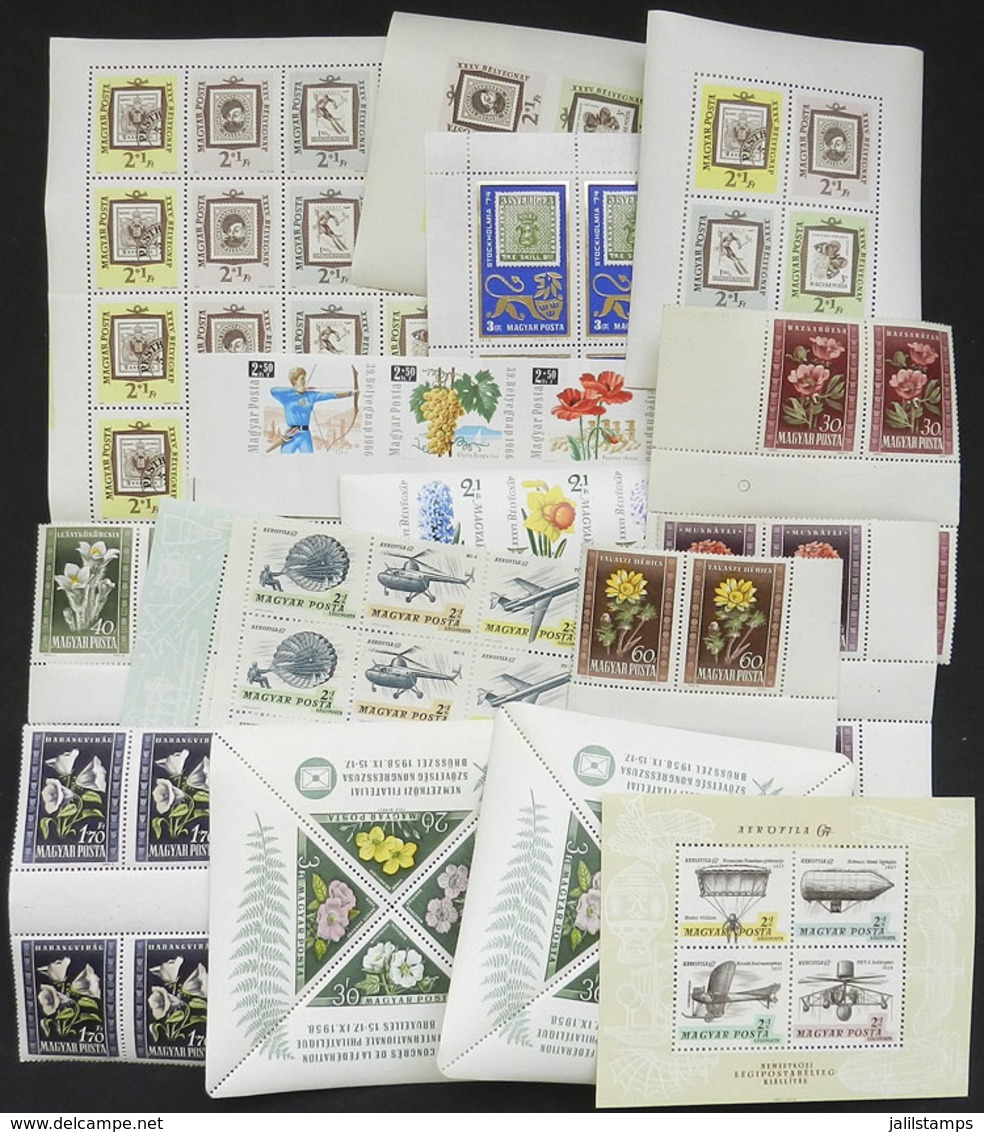 HUNGARY: Lot Of Varied Souvenir Sheets (and Some Sets), VERY THEMATIC, Almost All MNH And Of Very Fine Quality, Little D - Andere & Zonder Classificatie