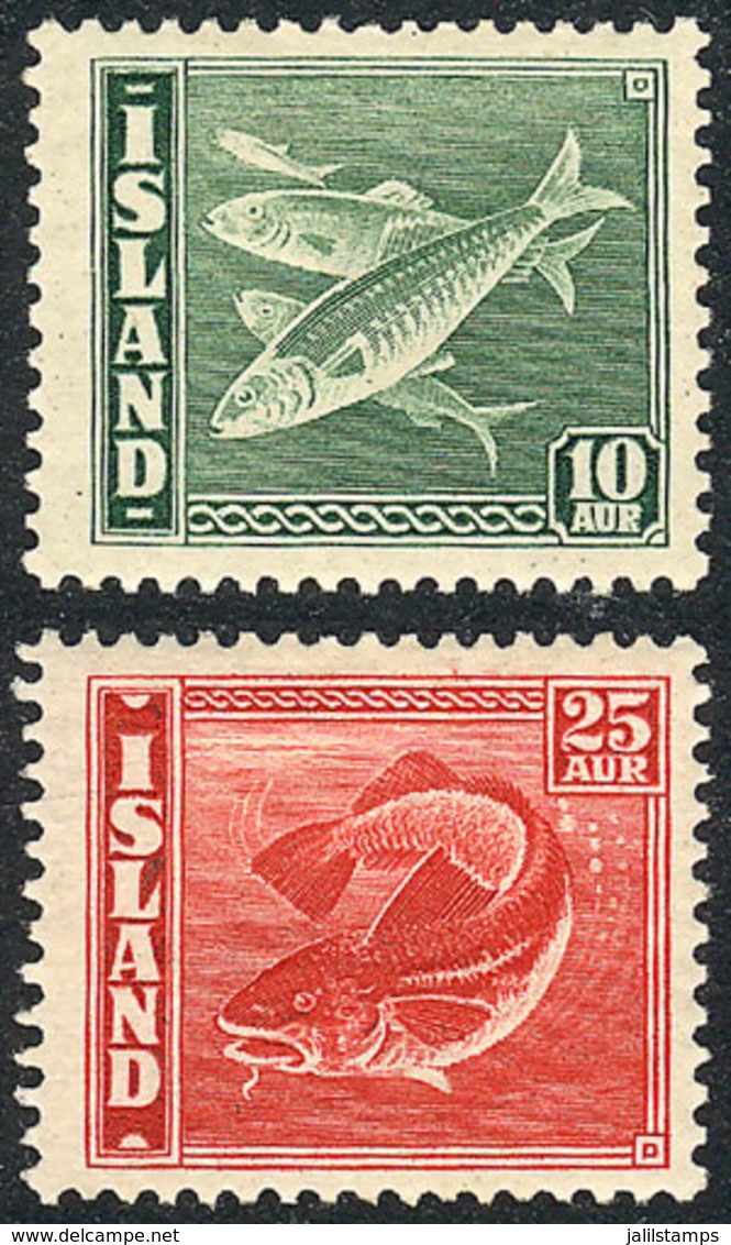 ICELAND: Sc.221b + 224b, Both With Perforation 14x13½, VF Quality, Catalog Value US$142.50 - Otros & Sin Clasificación