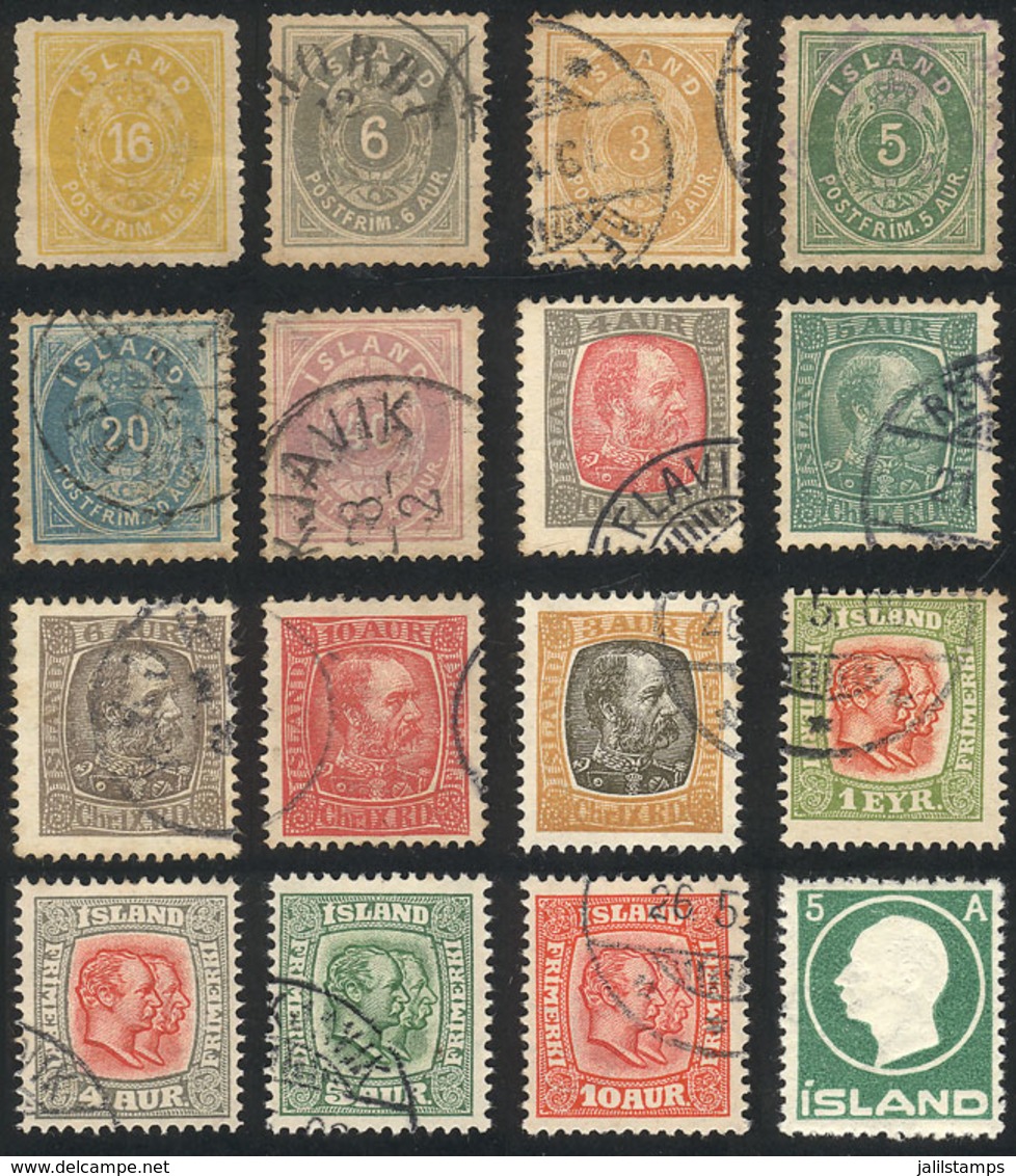 ICELAND: Small Lot Of Old Stamps, Almost All Of Fine To Very Fine Quality, Scott Catalog Value Over US$300 - Colecciones & Series