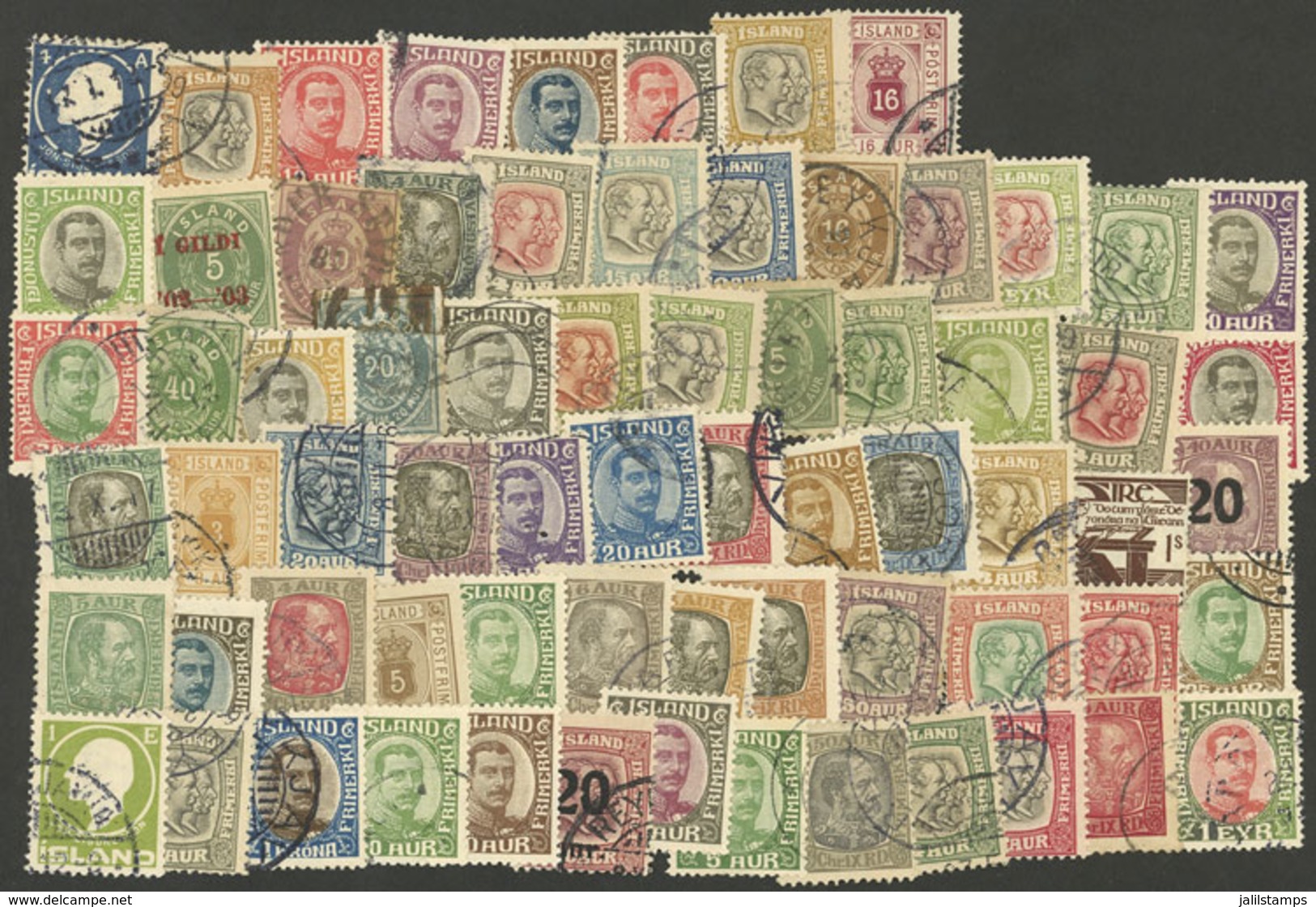 ICELAND: Small Lot Of Old Stamps In An Envelope, VF General Quality! - Collections, Lots & Series