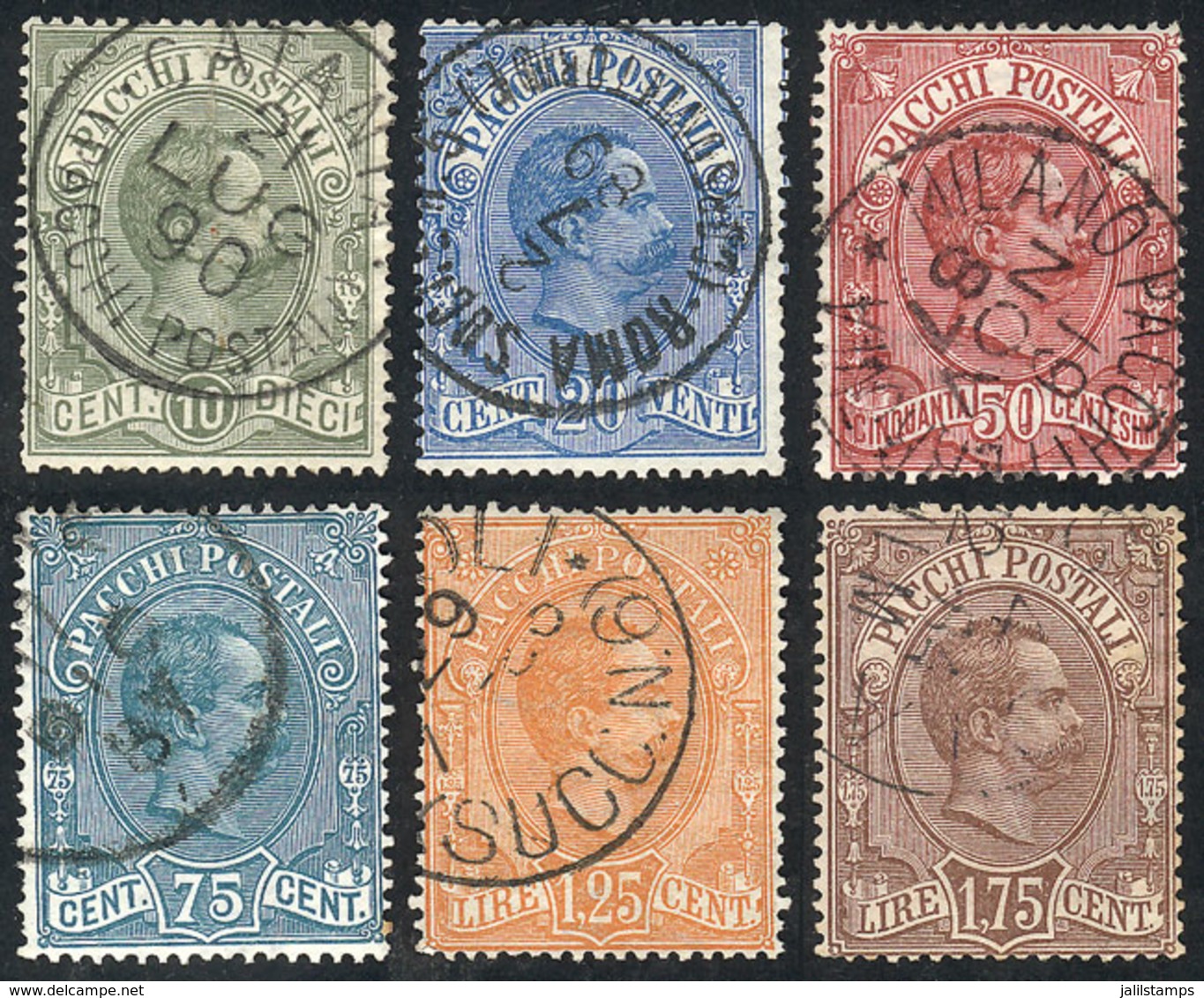 ITALY: Sc.Q1/Q6, 1884/6 Complete Set Of 6 Used Values, Very Fine Quality, Catalog Value US$476. - Unclassified