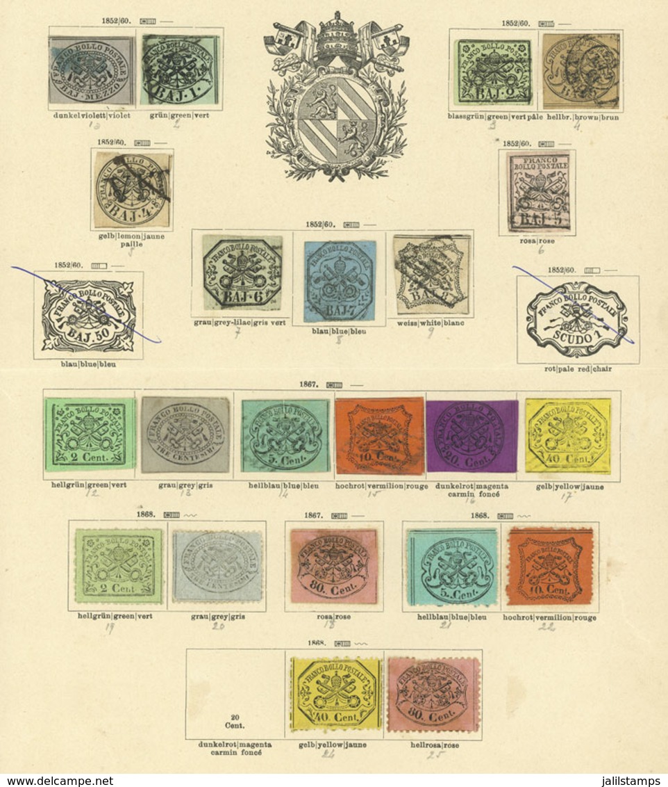 ITALY: Collection On 2 Pages Of An Old Album, Including Scarce Stamps, Mixed Quality (from Some With Defects To Others O - Kerkelijke Staten