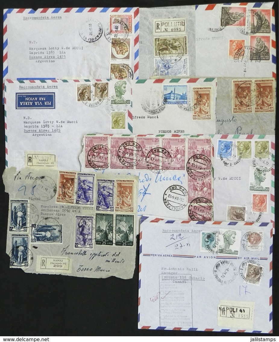 ITALY: Over 110 Covers (a Few Are Fronts) Sent To Argentina In 1950s To 1970s, Some With Defects And Others Of Fine Qual - Sin Clasificación