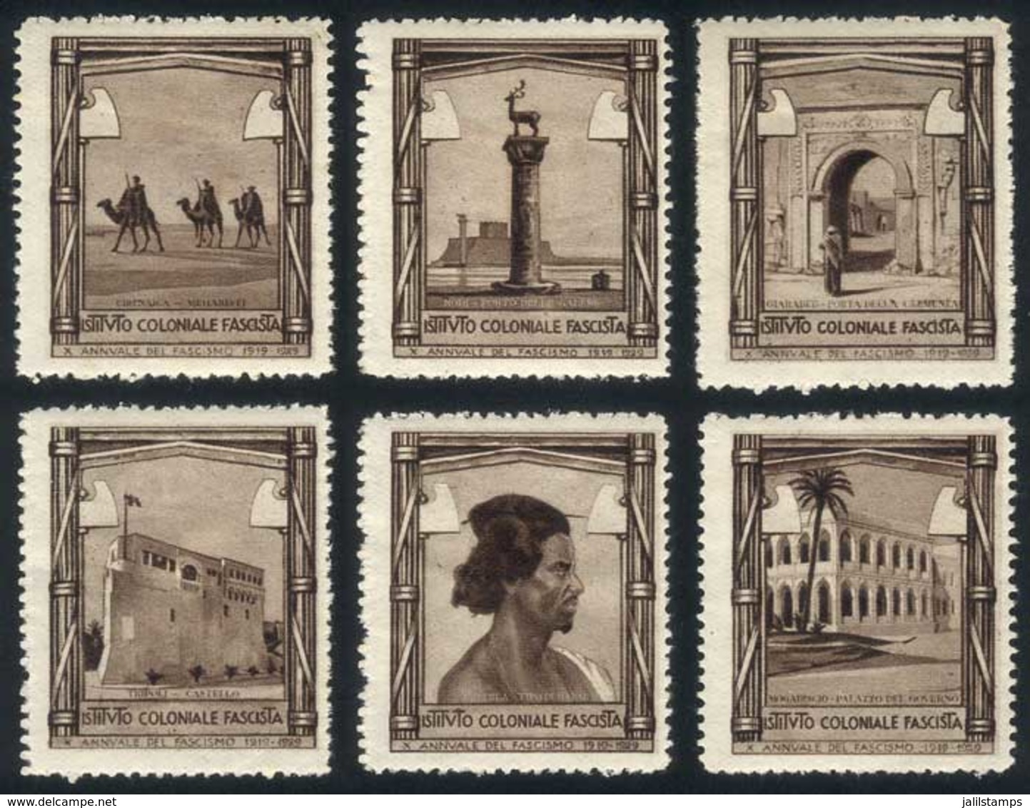 ITALY: 6 Spectacular Cinderellas Of The Istituto Coloniale Fascista, VF Quality, Rare! - Sin Clasificación