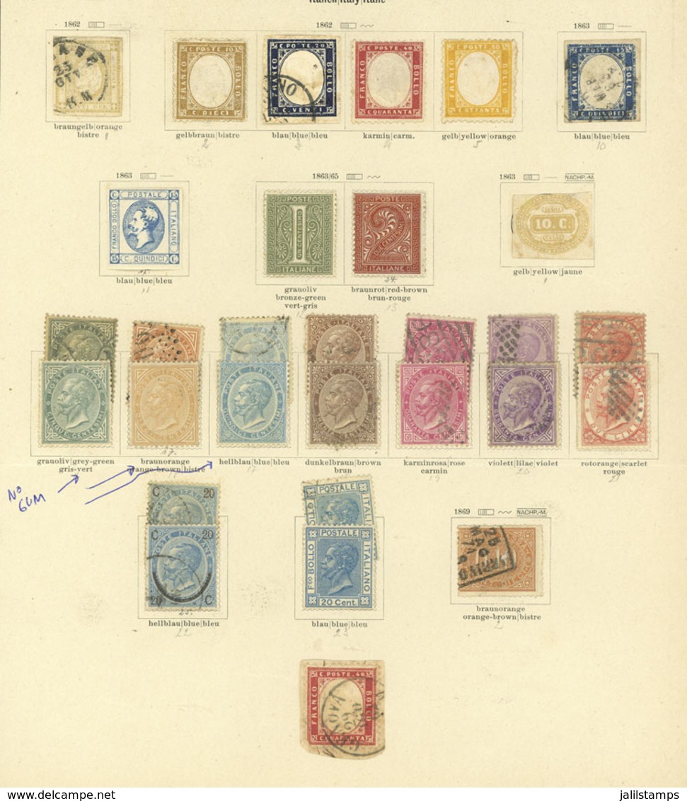 ITALY: Collection On 7 Pages Of An Old Album, Including Scarce Stamps, Mixed Quality (from Some With Defects To Others O - Sin Clasificación