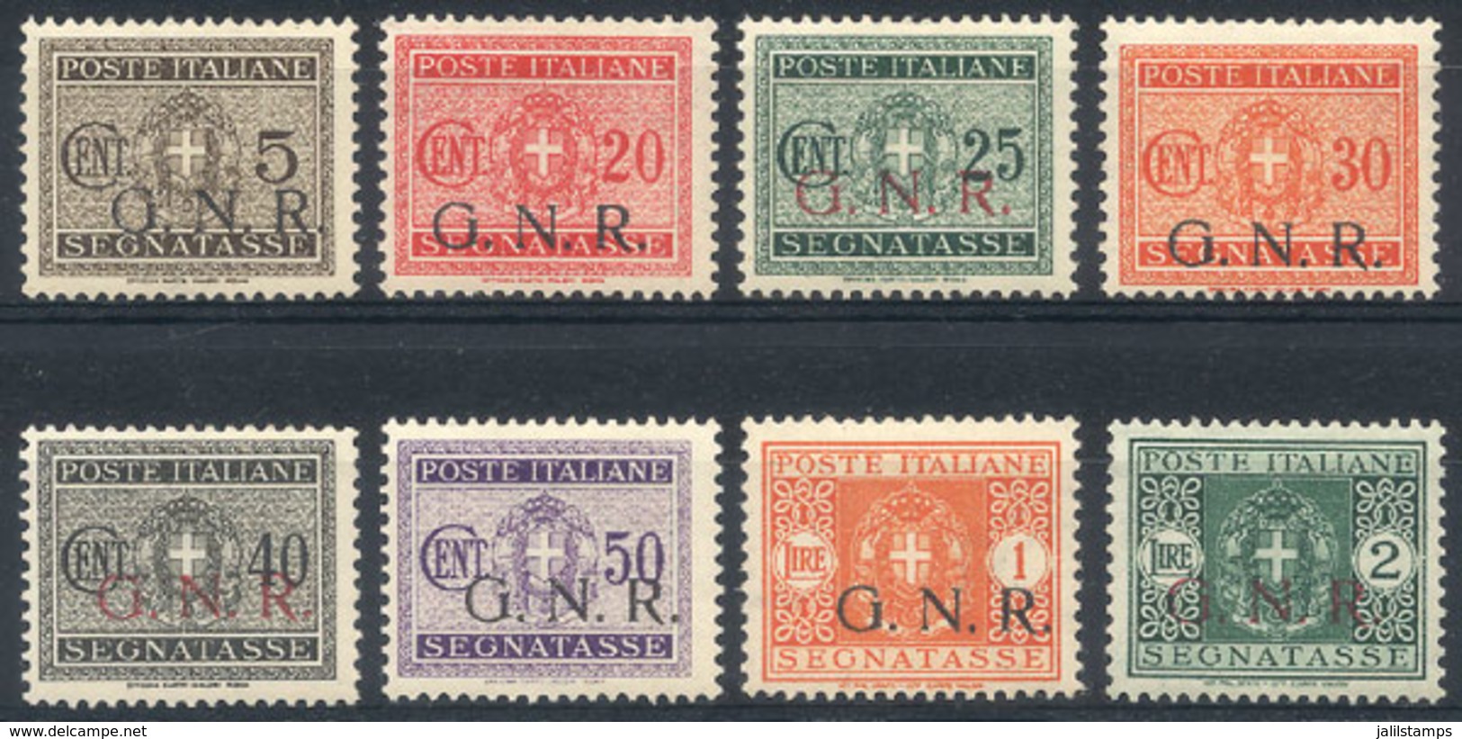 ITALY - SOCIAL REPUBLIC: Sa.47/I + 49/I/53/I + 55/I + 56/I, Brescia Printing, Mint Of Excellent Quality (very Lightly Hi - Andere & Zonder Classificatie