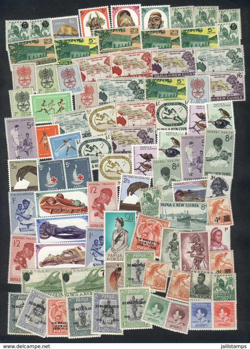 PAPUA NEW GUINEA: Lot Of Complete Stamps And Sets, Unused, VERY THEMATIC, Many (and Most Of The Later Issues) Are Unmoun - Papua New Guinea