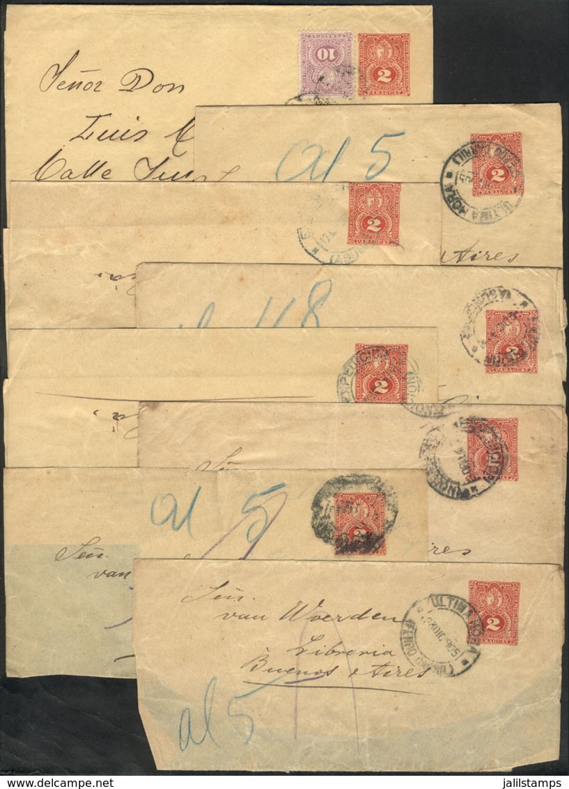 PARAGUAY: 6 Wrappers Sent From Asunción To Argentina In 1905/6, VF Quality! - Paraguay