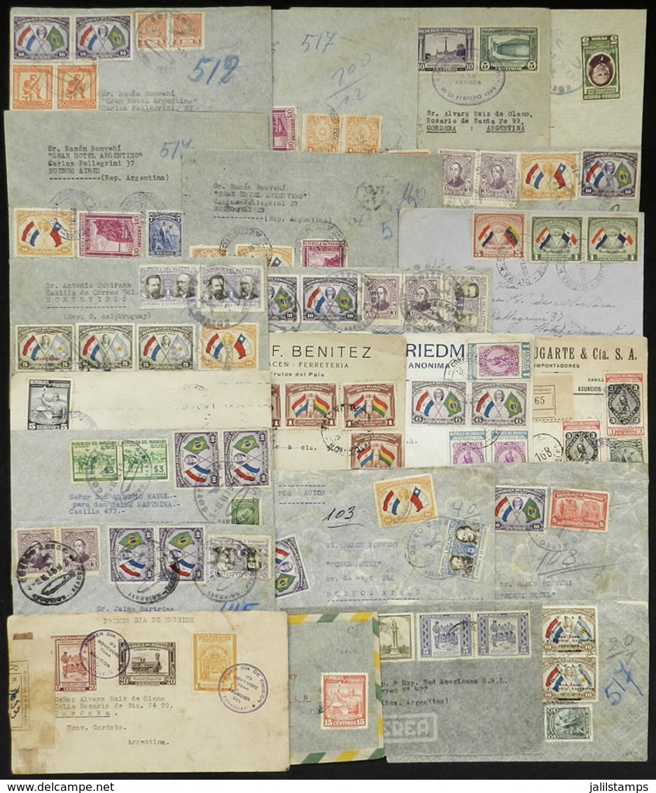 PARAGUAY: Over 60 Covers Sent (almost All) To Argentina In 1940s, Including A Few FDC Covers, There Are Very Interesting - Paraguay