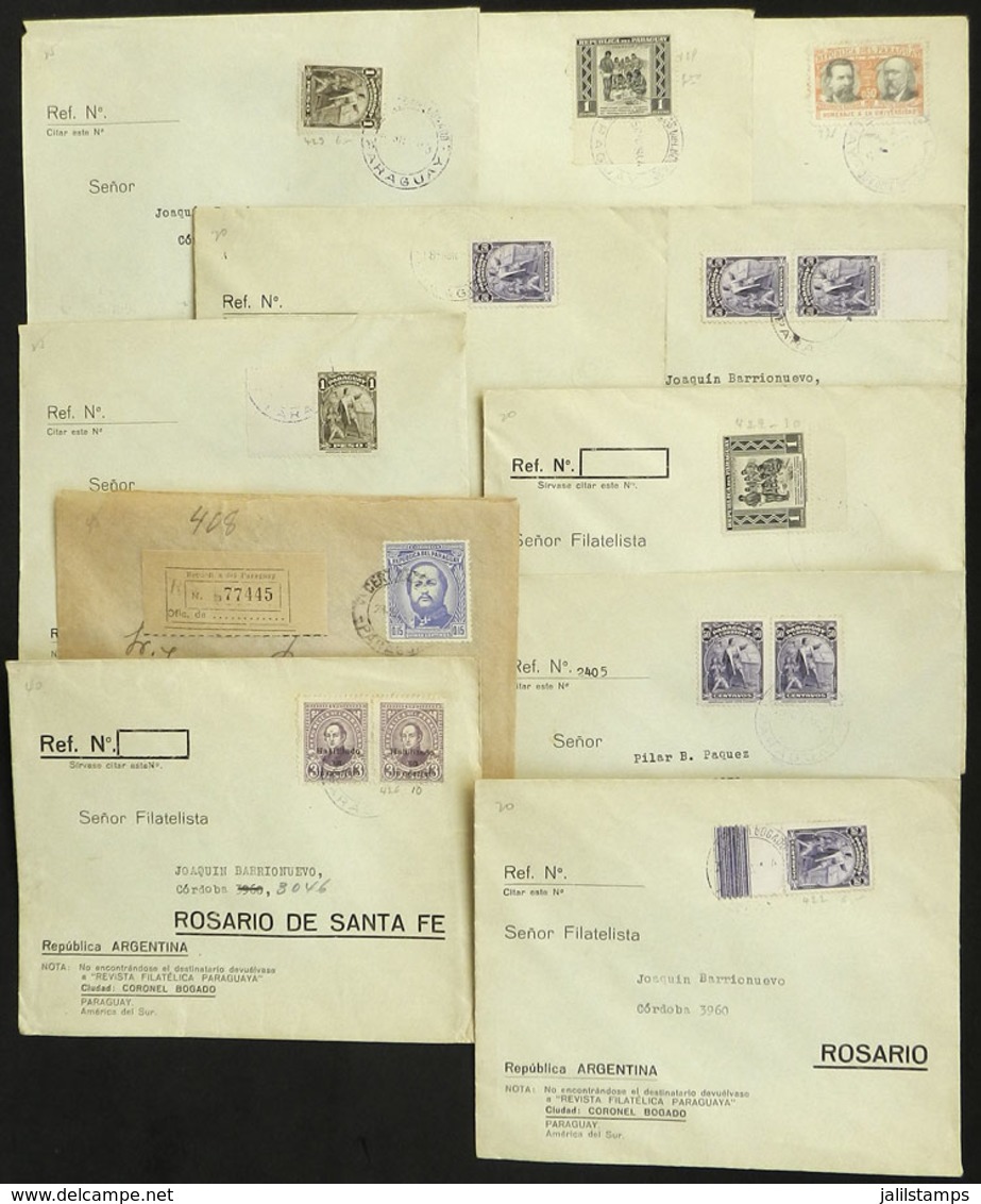 PARAGUAY: 11 Covers Sent To Argentina With Very Nice Postages, VF Quality! - Paraguay