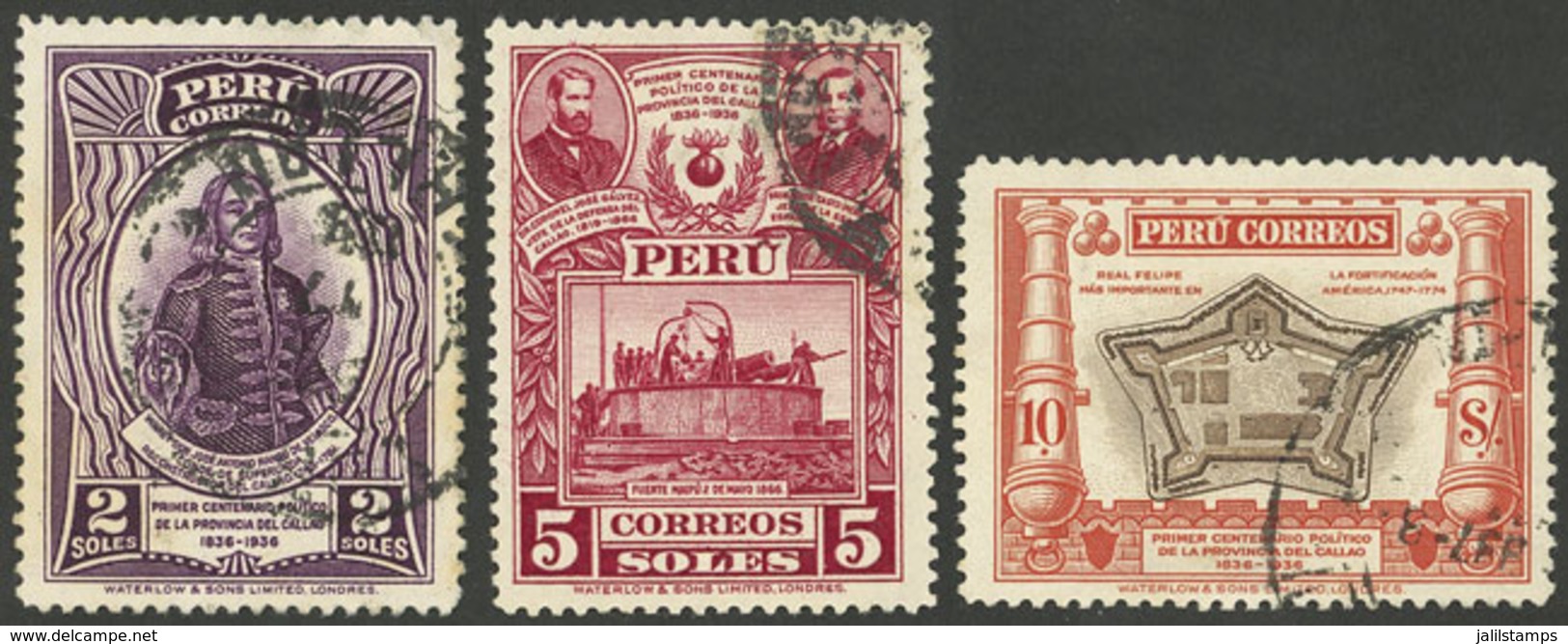 PERU: Sc.349/351, The 3 High Values Of The Set, VF Quality! - Peru