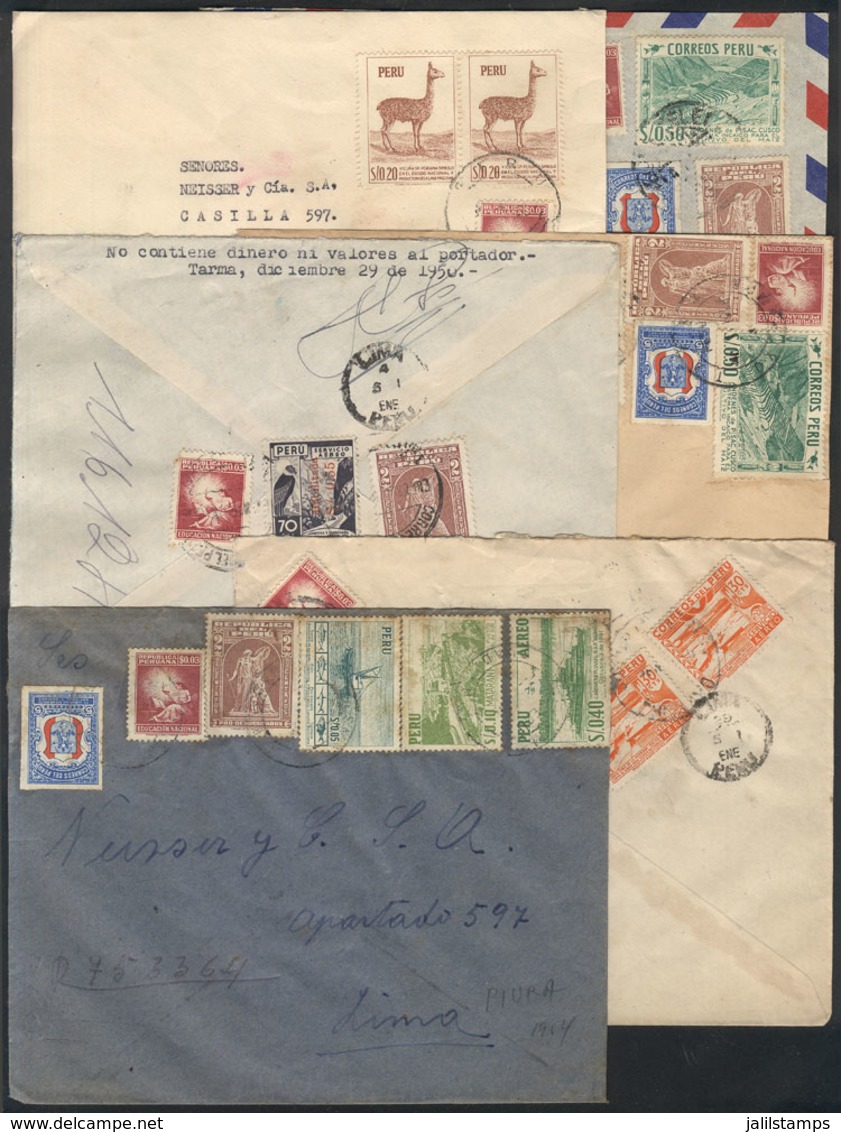 PERU: 6 Used Covers, Nice Postages, VF Quality! - Peru