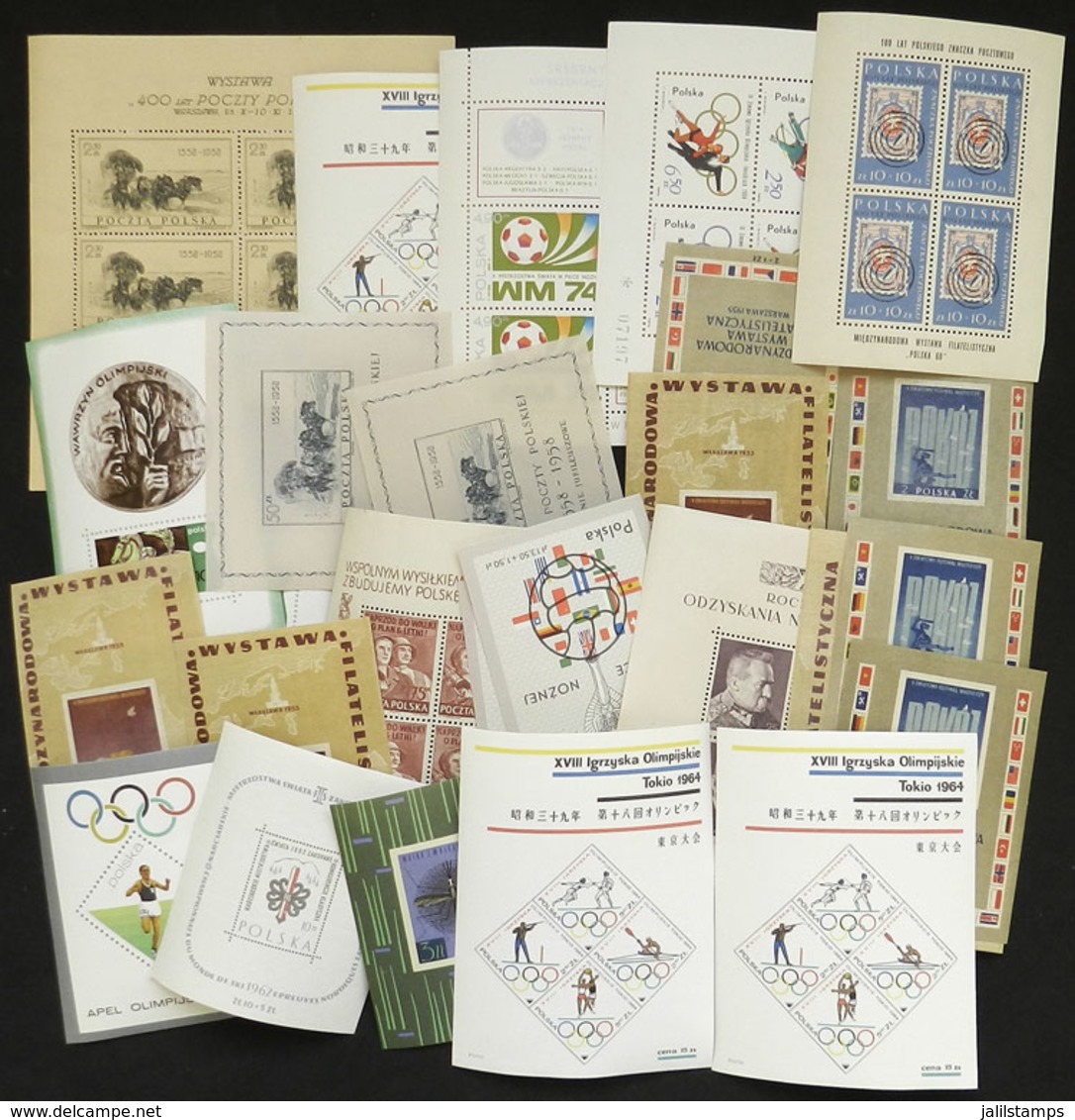 POLAND: Lot Of Varied Souvenir Sheets, VERY THEMATIC, Almost All MNH And Of Very Fine Quality, Little Duplication, VERY  - Other & Unclassified