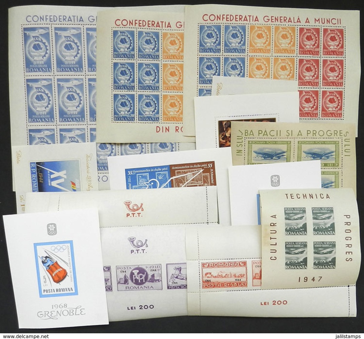 ROMANIA: Lot Of Varied Souvenir Sheets, VERY THEMATIC, Almost All MNH And Of Very Fine Quality (some Lightly Hinged, Oth - Other & Unclassified
