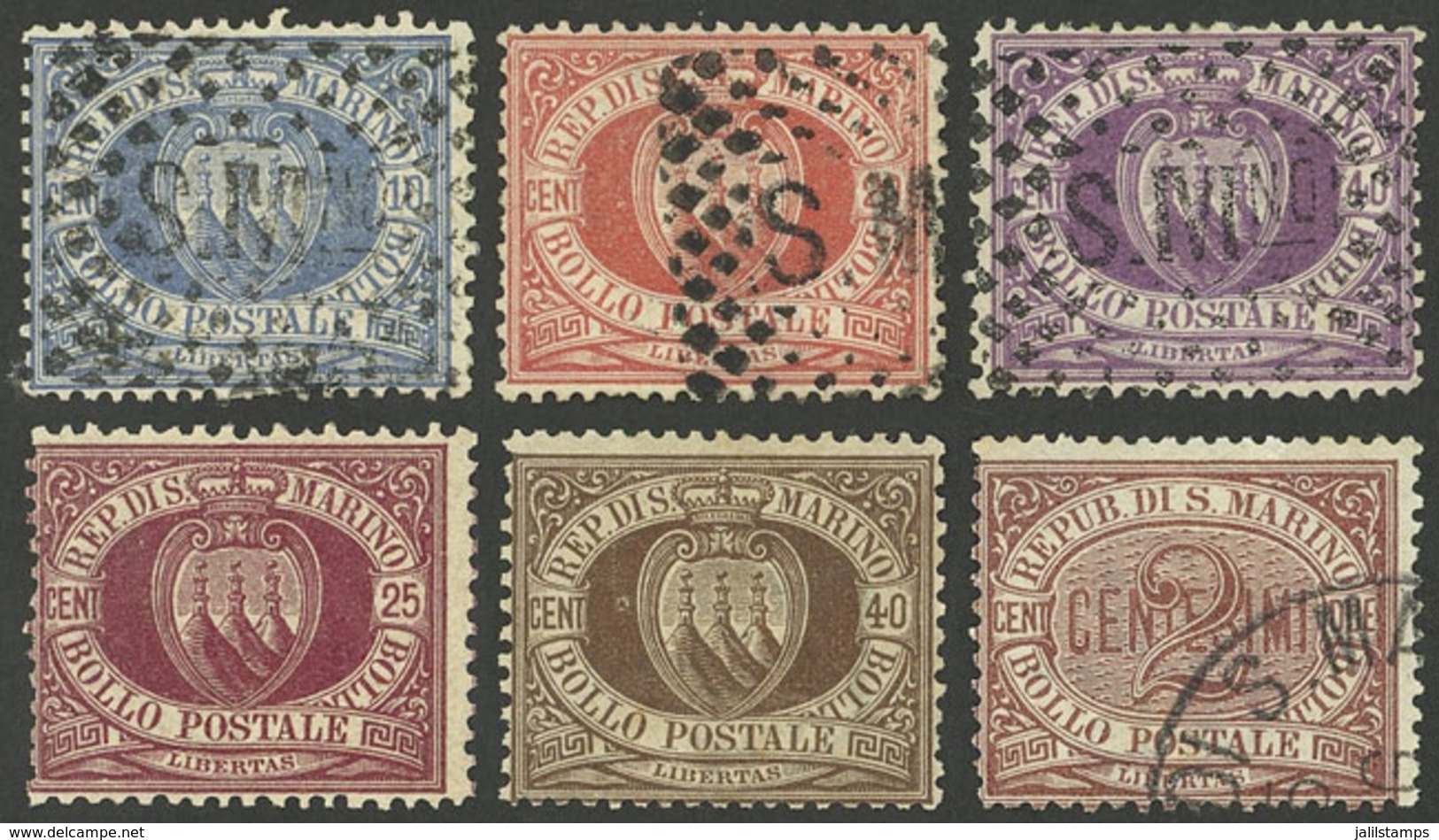 SAN MARINO: Small Lot Of Old Stamps, Very Fine General Quality, Scott Catalog Value US$430+ - Otros & Sin Clasificación
