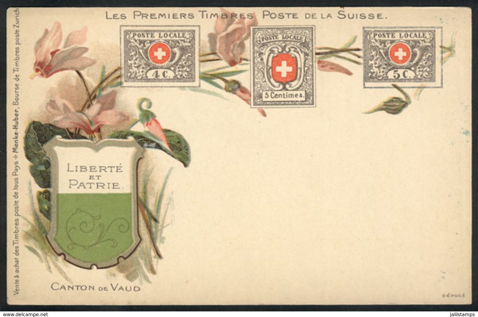 SWITZERLAND: Classic Stamps And Coat Of Arms Of Vaud, Circa 1900, Unused, Excellent Quality! - Otros & Sin Clasificación