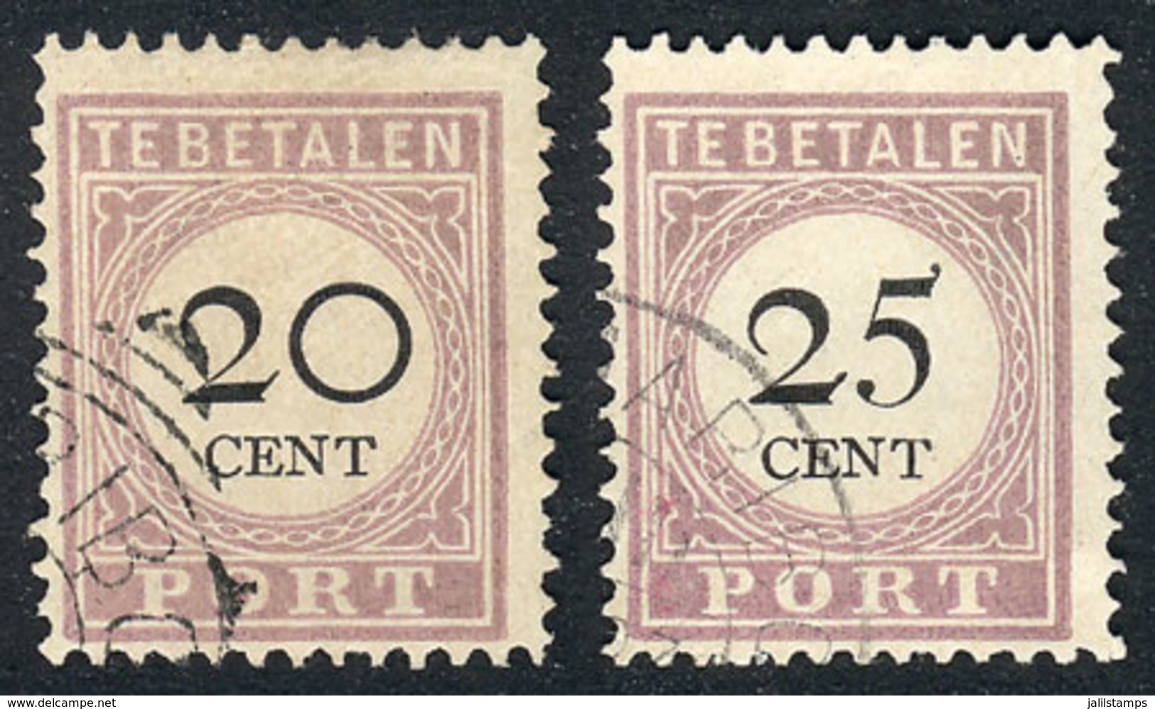 SURINAME: Yvert 12B + 13B (both Type II), VF Quality, High Values Of The Set, Catalog Value Euros 220. - Surinam