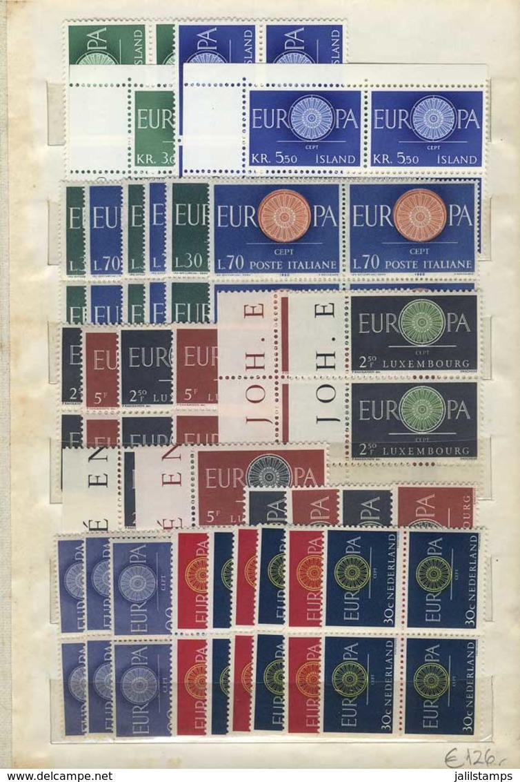 TOPIC EUROPA: EUROPA: Stockbook With Sets Of Varied Periods, Most Are Mint Never Hinged Of Very Fine Quality. Yvert Cata - Verzamelingen