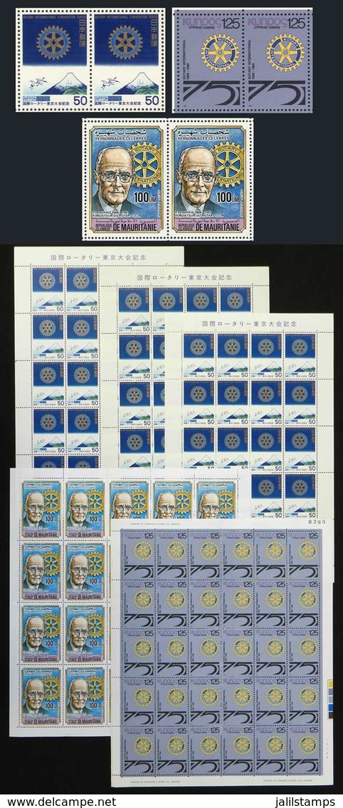 TOPIC ROTARY: Lot Of Complete Sheets Or Large Blocks, With Stamps Of Topic ROTARY, All Mint Never Hinged, Superb Quality - Rotary, Lions Club