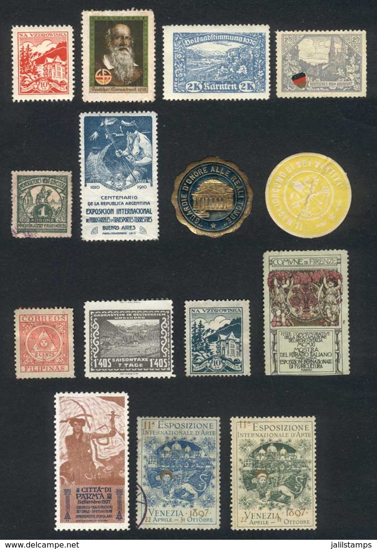 WORLDWIDE: Lot Of 15 Old Cinderellas, Various Topics, Fine General Quality (some With Little Defects), Low Start! - Other & Unclassified