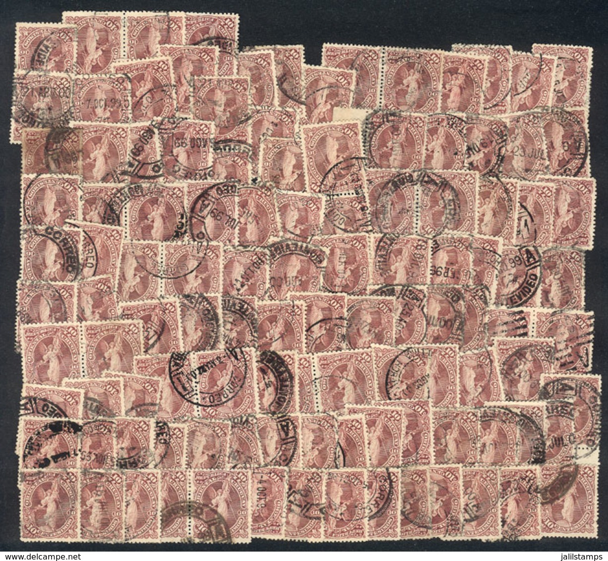 URUGUAY: Yvert 149, Lot Of More Than 110 Used Stamps Of VF Quality, Perfect Lot To Look For Varieties And Good Cancels,  - Uruguay
