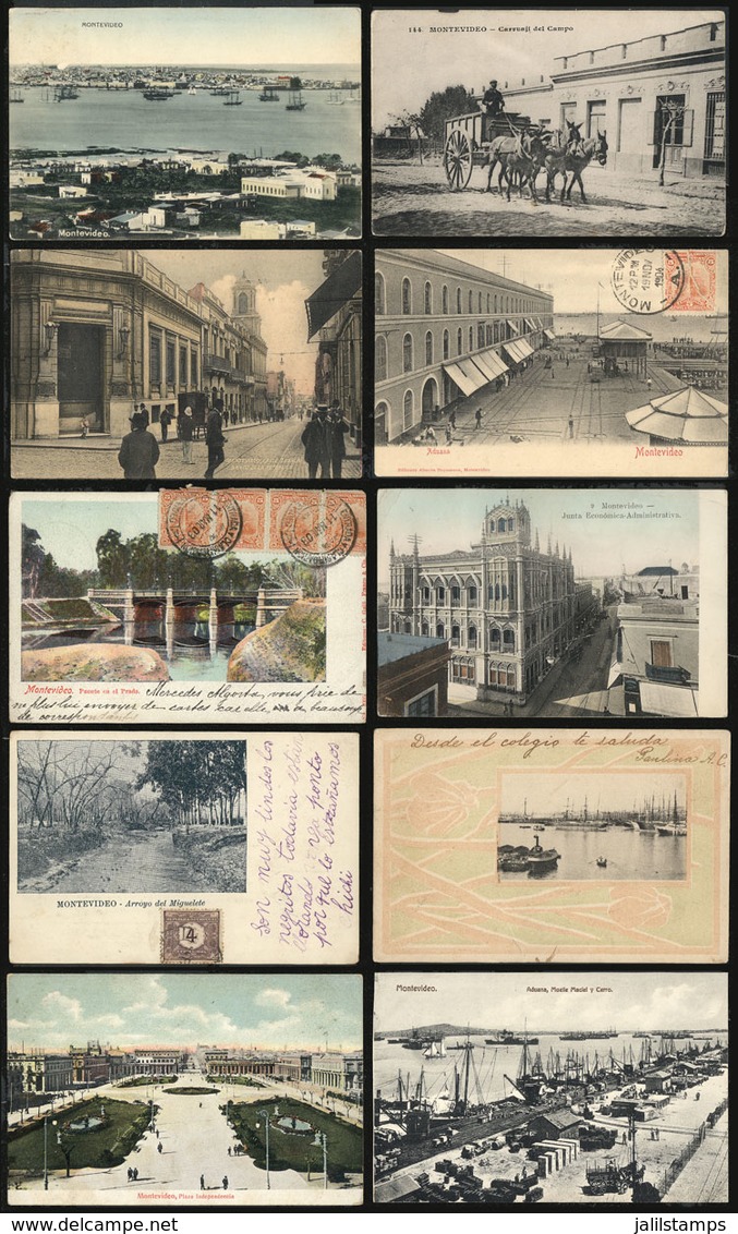 URUGUAY: MONTEVIDEO: 22 Very Nice Old Postcards With Fantastic Views, Rare And With Retail Values Of Up To US$50 In Spec - Uruguay