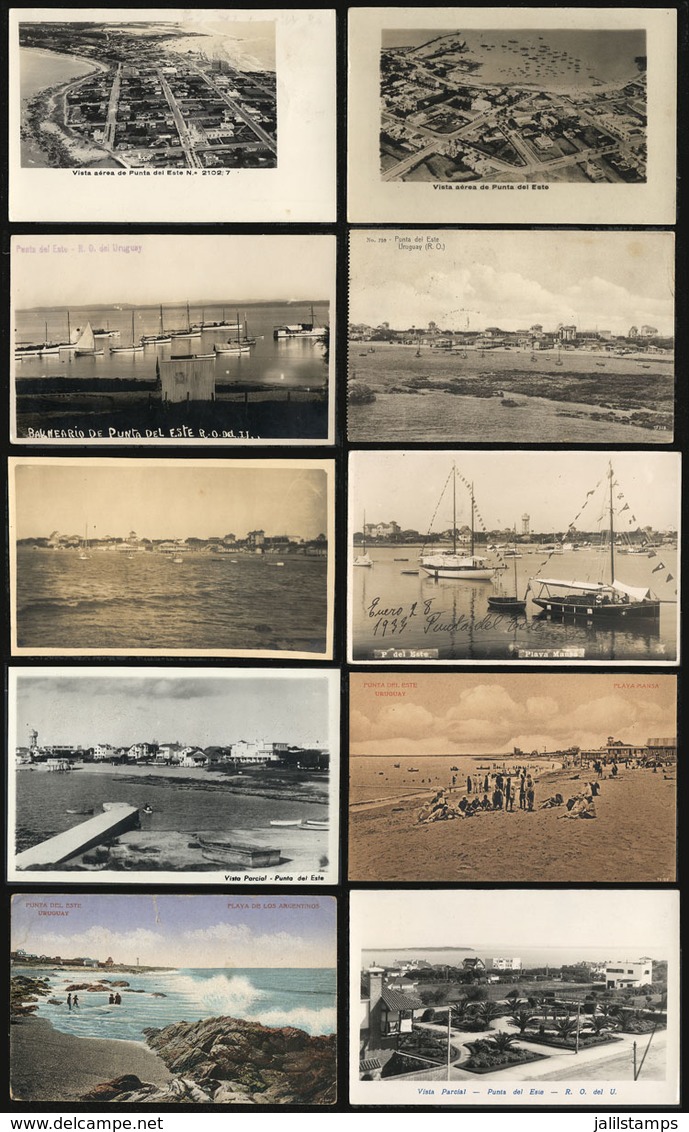 URUGUAY: PUNTA DEL ESTE: 22 Very Nice Old Postcards With Spectacular Views, Rare And With Retail Values Of Up To US$50 I - Uruguay