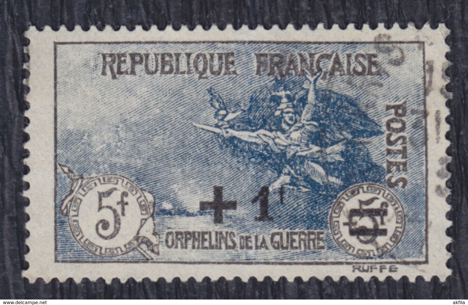 France 1922 War Orphans, Value 5 Fr + 1 Fr, Used (o) Michel 151 - Gebraucht