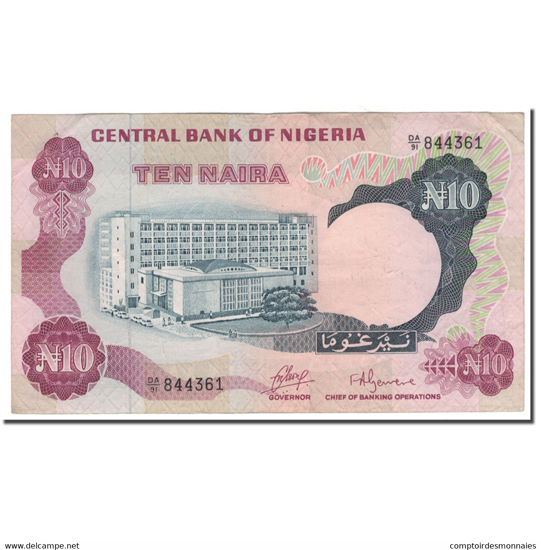 Billet, Nigéria, 10 Naira, KM:17a, TB+ - Nigeria