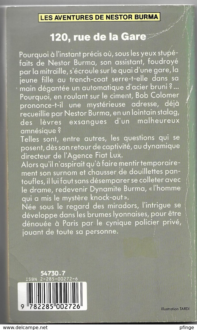 120, Rue De La Gare Par Léo Malet - Les Aventures De Nestor Burma N°1 - Illustration : Tardi - Presses De La Cité