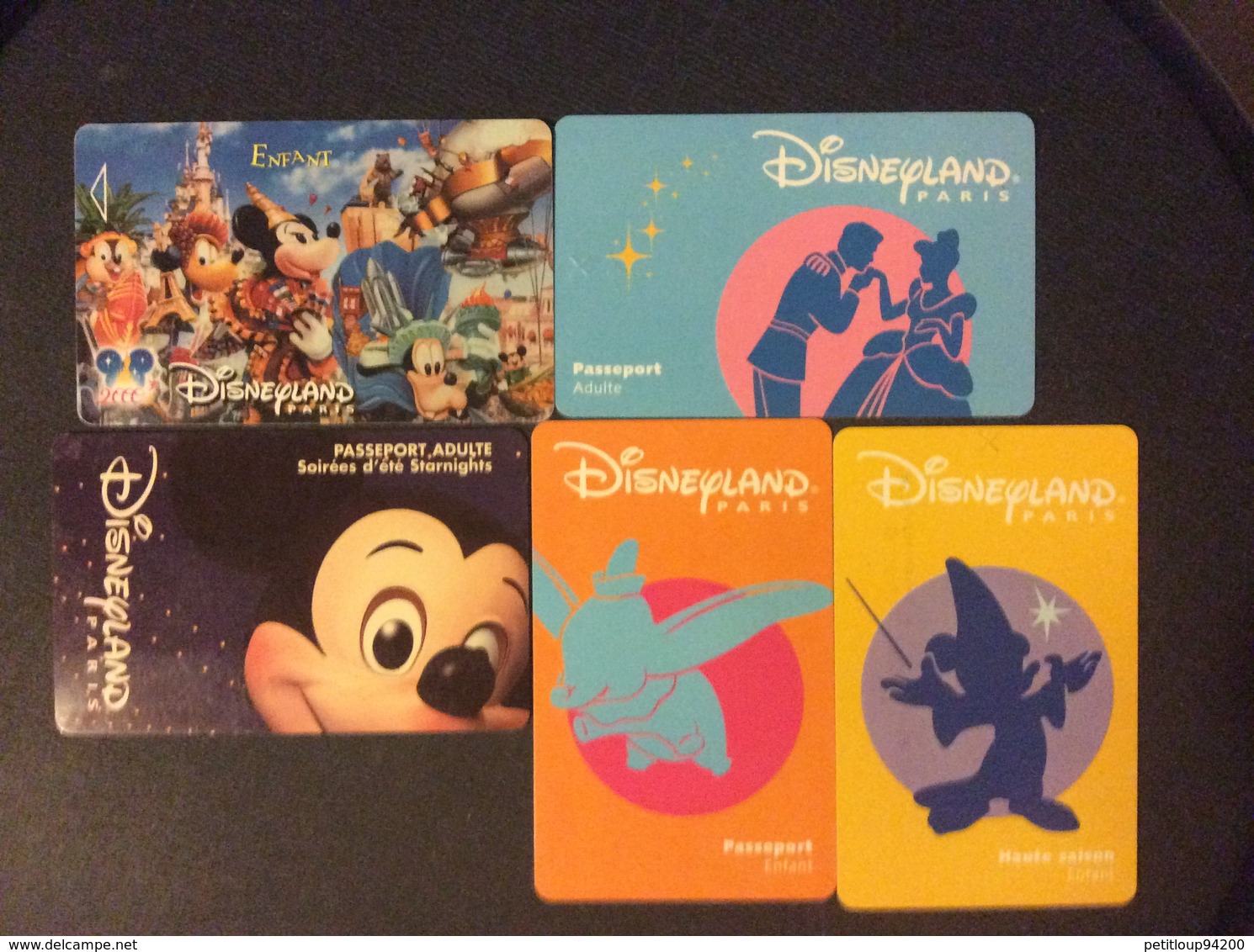 5 PASSEPORTS DISNEYLAND Paris  *Mickey *Dumbo Etc... - Passeports Disney