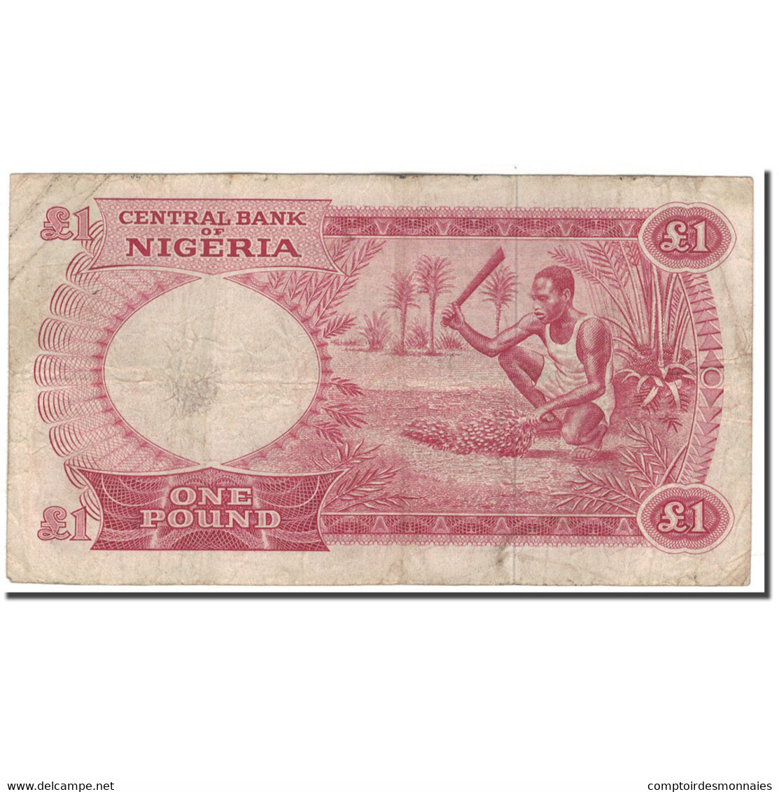 Billet, Nigéria, 1 Pound, KM:8, B - Nigeria